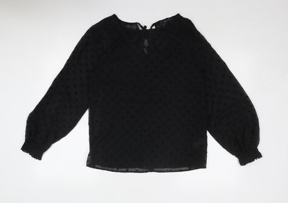 Womens UK Size 8 Marks and Spencer Black Basic Blouse