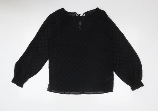 Womens UK Size 8 Marks and Spencer Black Basic Blouse