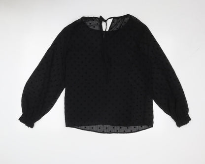 Womens UK Size 8 Marks and Spencer Black Basic Blouse