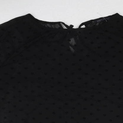Womens UK Size 8 Marks and Spencer Black Basic Blouse