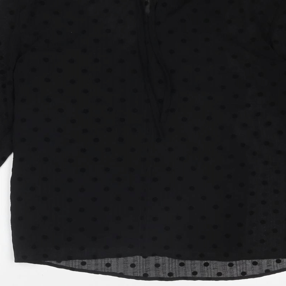 Womens UK Size 8 Marks and Spencer Black Basic Blouse