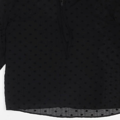 Womens UK Size 8 Marks and Spencer Black Basic Blouse
