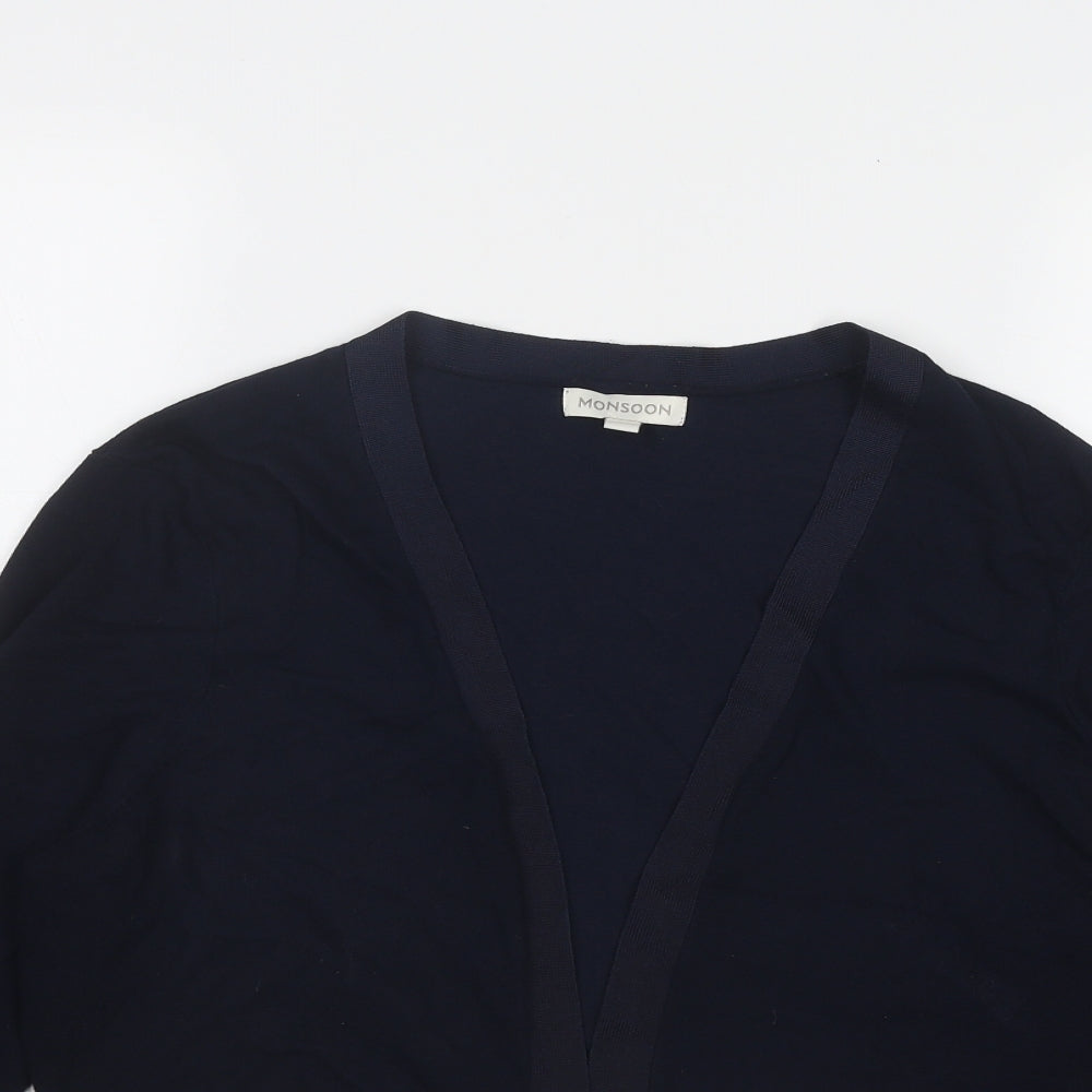 Womens UK Size M Monsoon Blue Cardigan Jumper