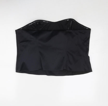 Womens UK Size 24 Marks and Spencer Black Cropped Tank