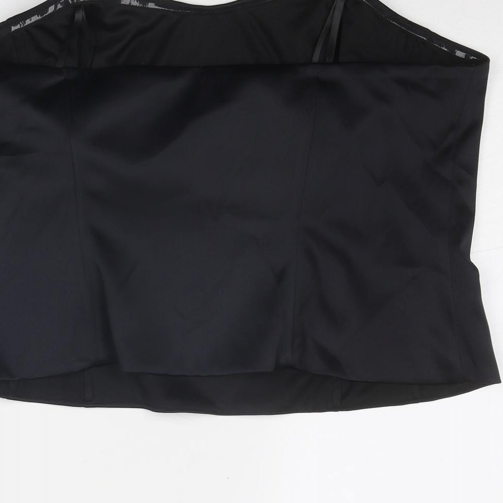 Womens UK Size 24 Marks and Spencer Black Cropped Tank
