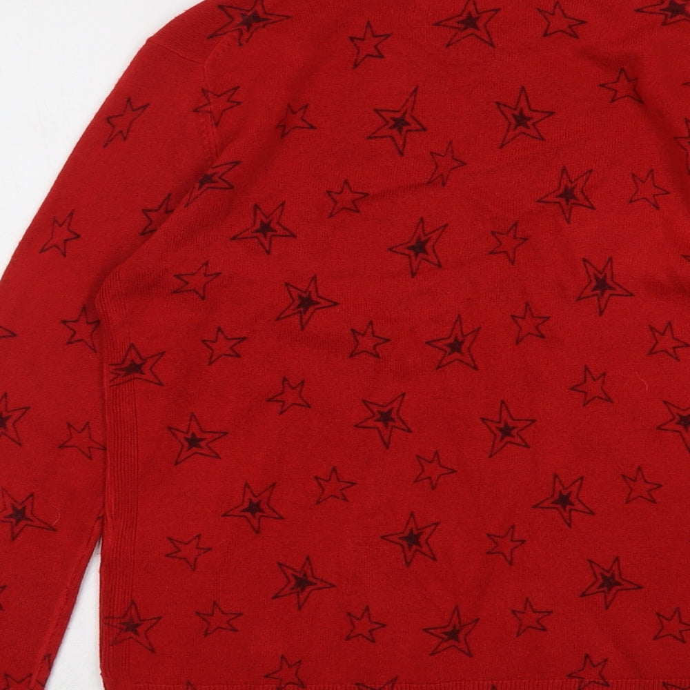 Womens UK Size 10 Marks and Spencer Red Pullover Jumper