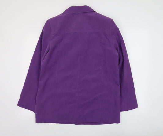 Womens UK Size 12 EWM Purple Pea Coat