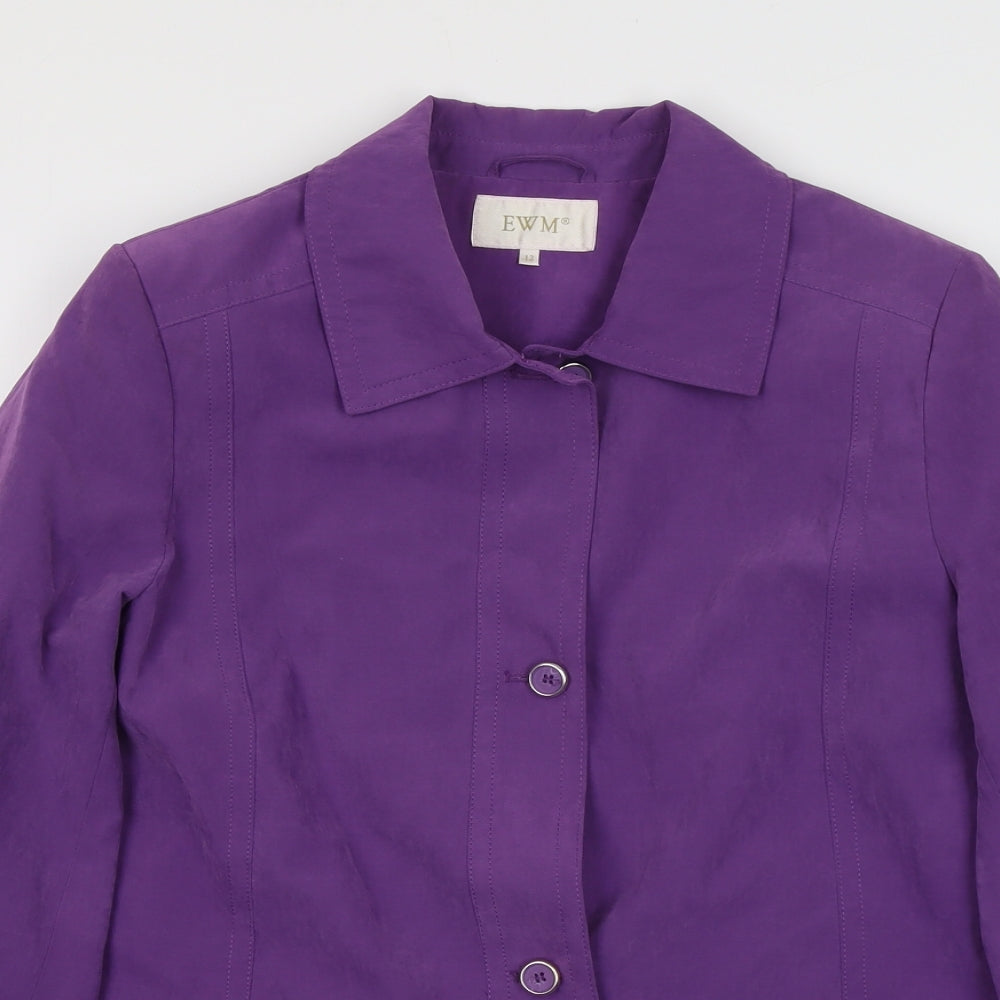 Womens UK Size 12 EWM Purple Pea Coat