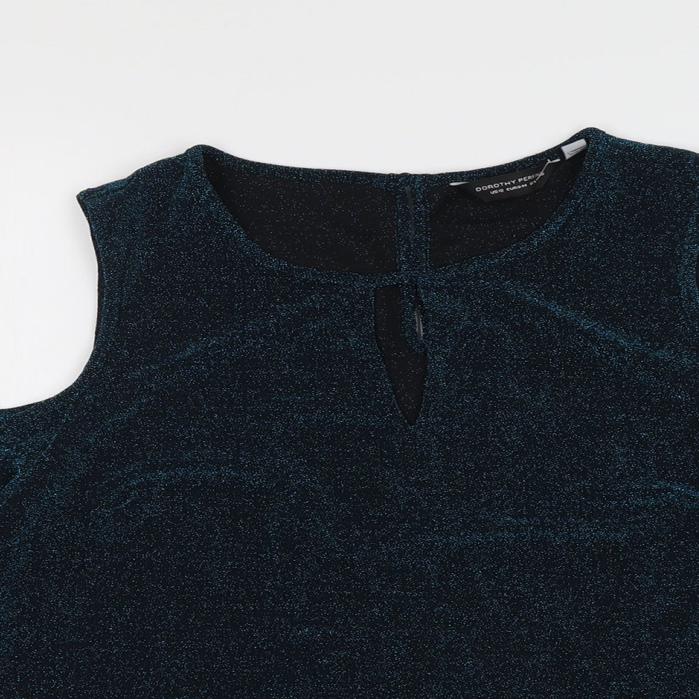 Womens UK Size 16 Dorothy Perkins Blue Basic Tank