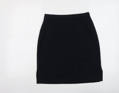 Marks and Spencer Womens Blue Polyester A-Line Skirt Size 12 Zip