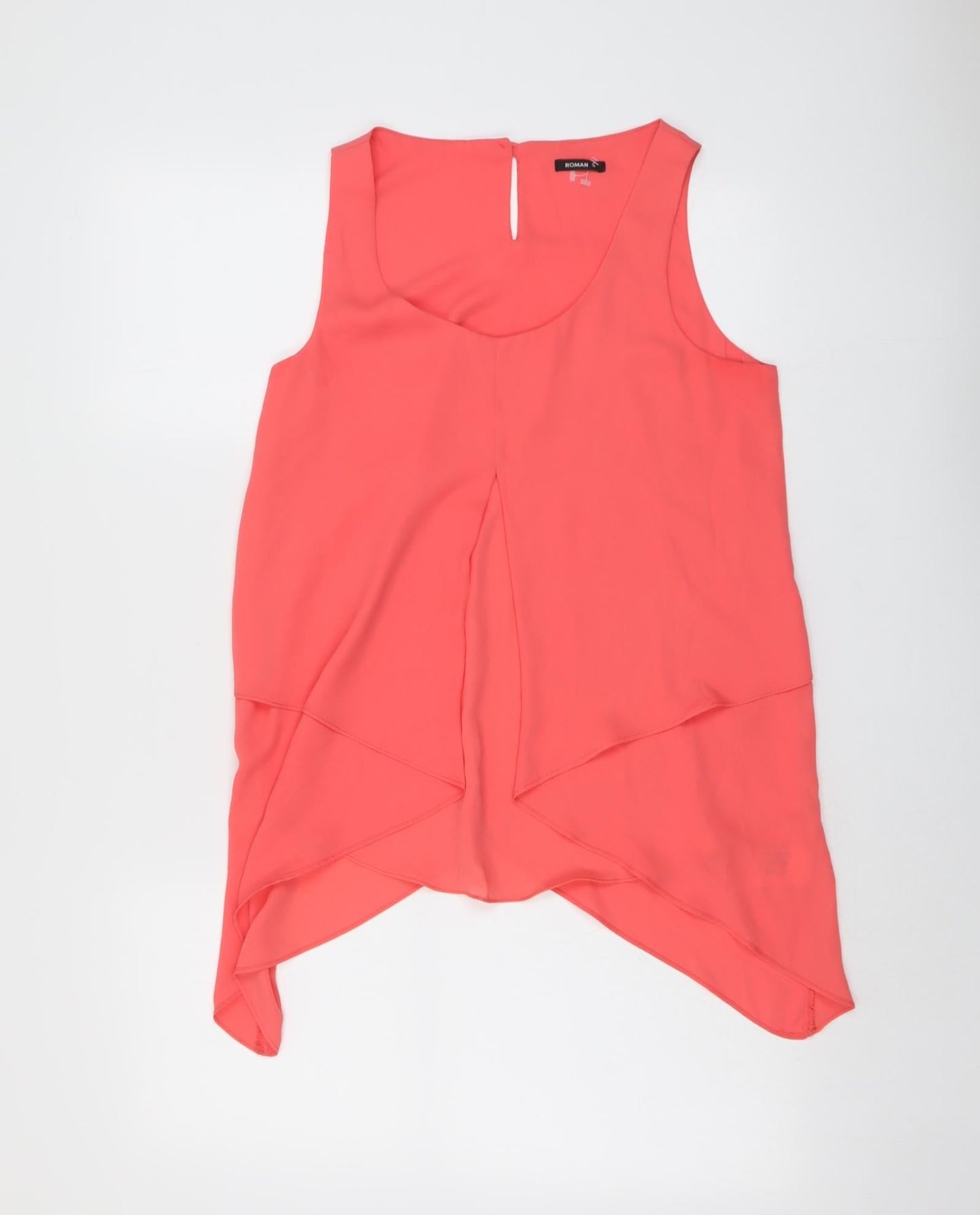 Womens UK Size 10 Roman Pink Basic Tank