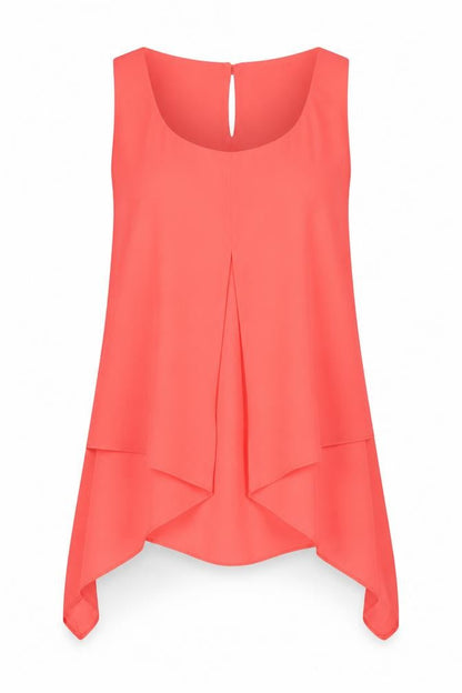Womens UK Size 10 Roman Pink Basic Tank