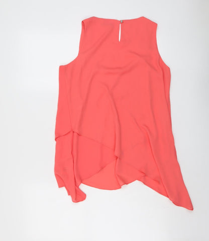 Womens UK Size 10 Roman Pink Basic Tank
