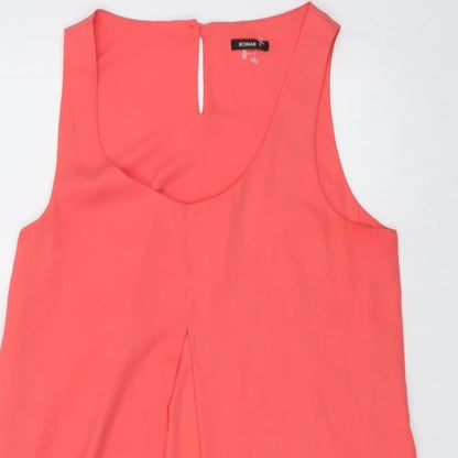 Womens UK Size 10 Roman Pink Basic Tank