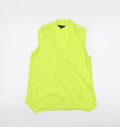 Womens UK Size 10 New Look Yellow Basic Blouse