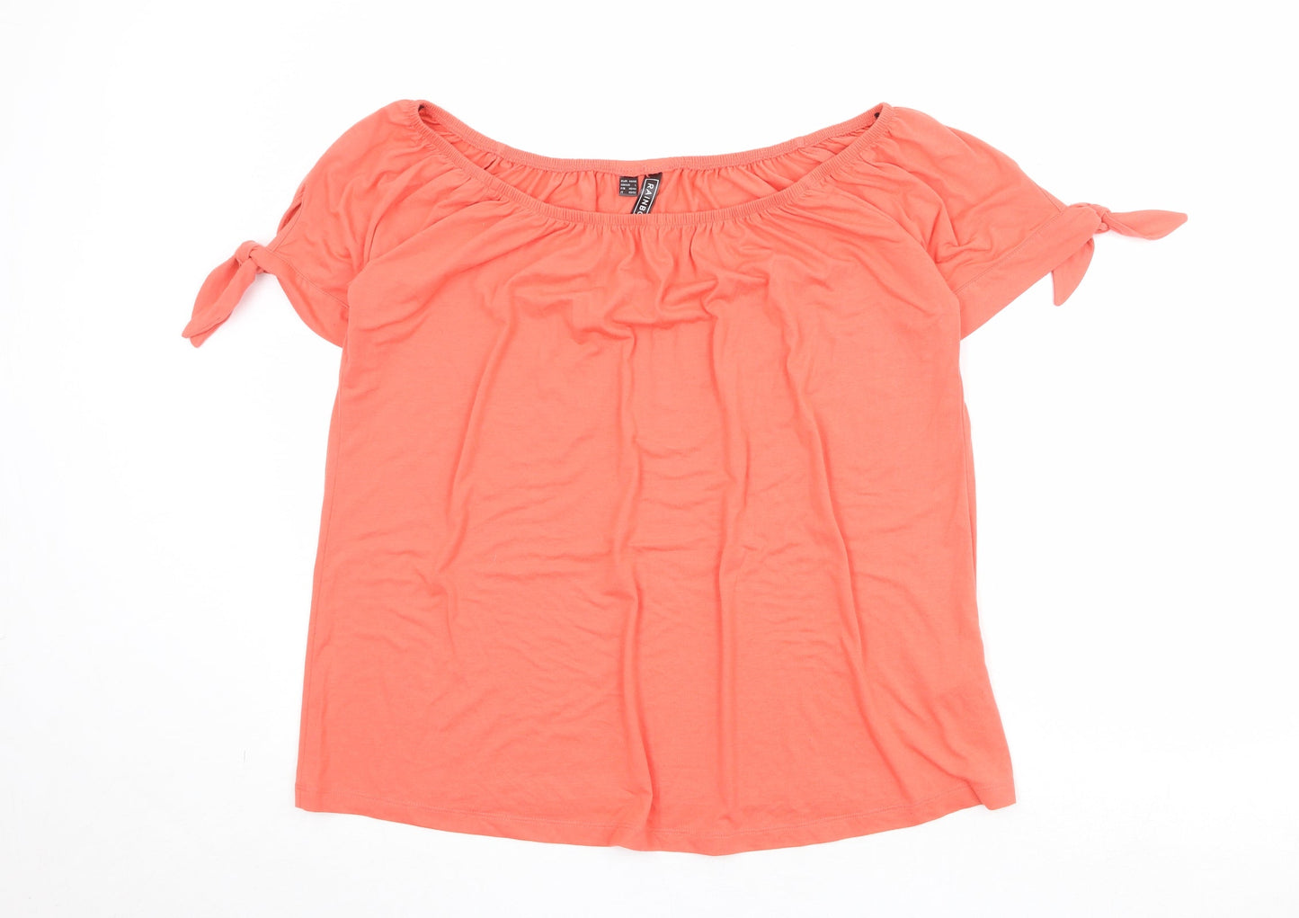 Womens UK Size L Rainbow Pink Basic Blouse
