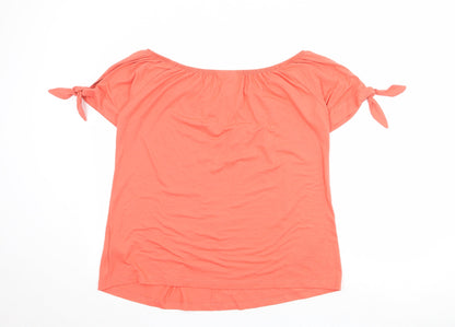Womens UK Size L Rainbow Pink Basic Blouse