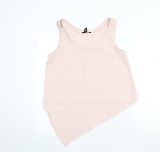 FOREVER 21 Womens Pink Polyester Basic Tank Size M Round Neck