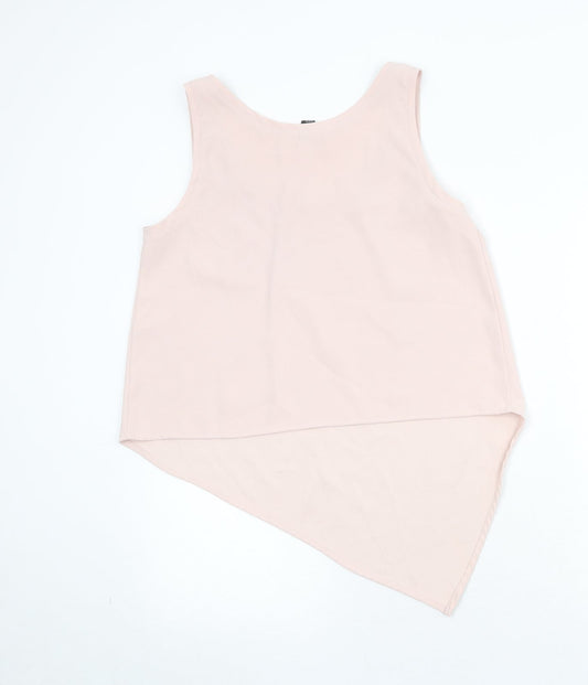 FOREVER 21 Womens Pink Polyester Basic Tank Size M Round Neck
