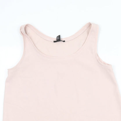 FOREVER 21 Womens Pink Polyester Basic Tank Size M Round Neck