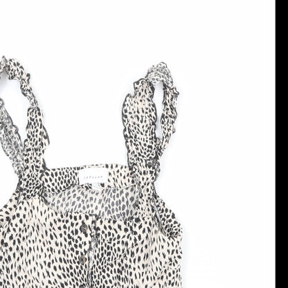 Womens UK Size 6 Topshop Beige Basic Tank