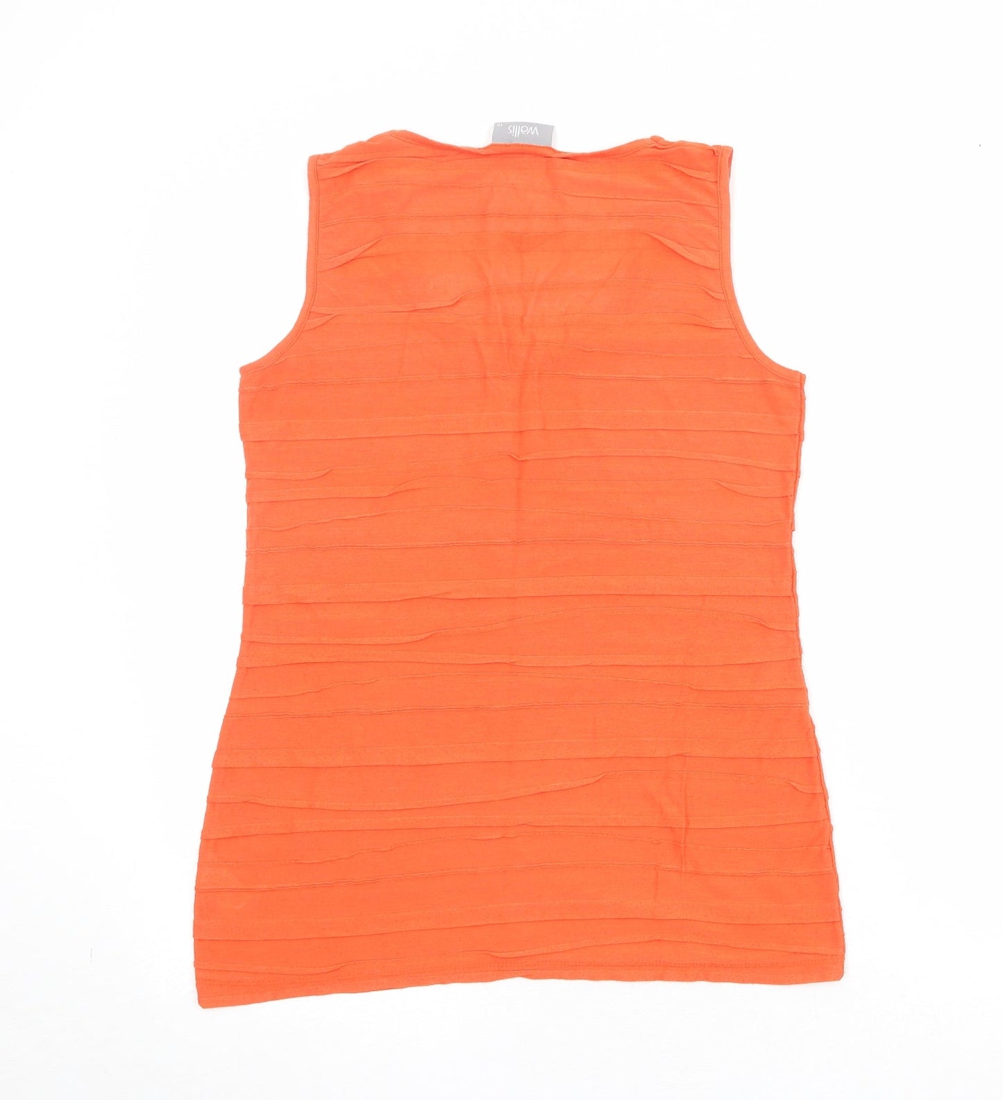 Womens UK Size 12 Wallis Orange Basic Tank