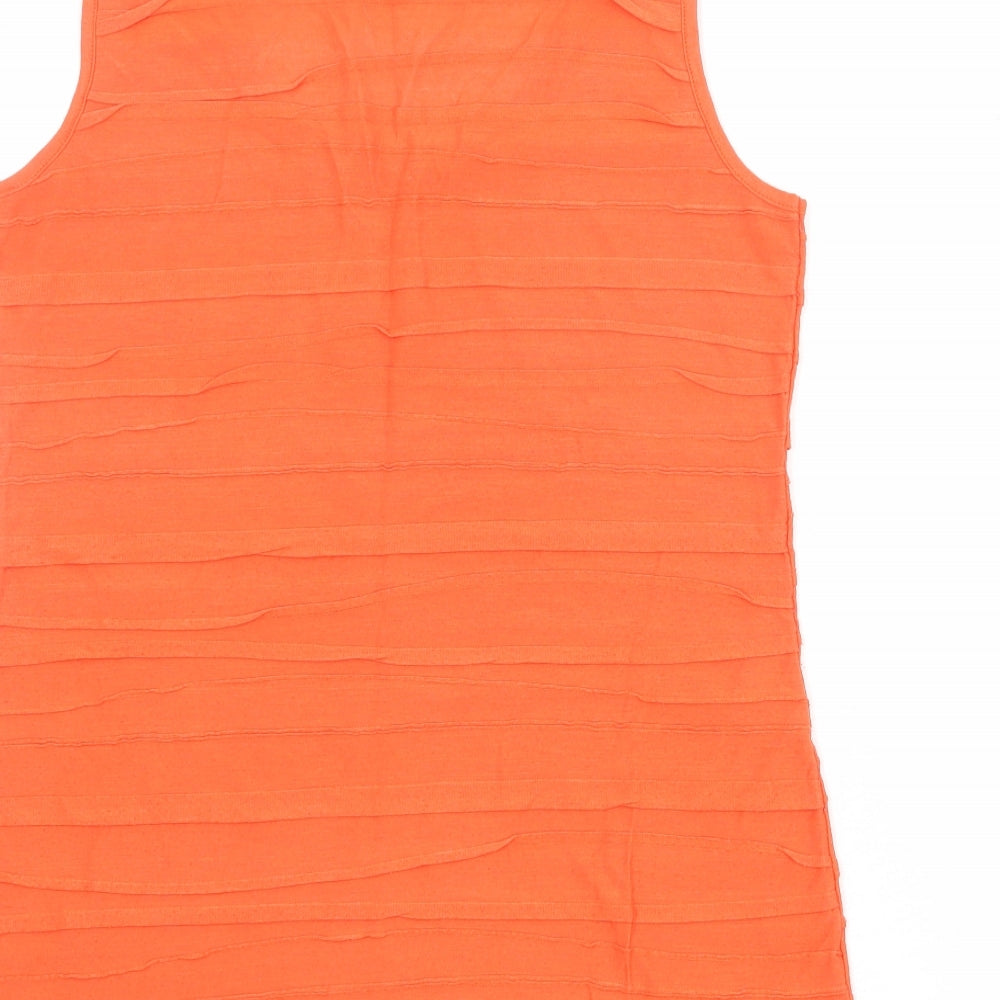 Womens UK Size 12 Wallis Orange Basic Tank