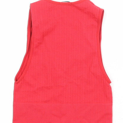 Womens UK Size XS Stradivarius Red Cropped Tank