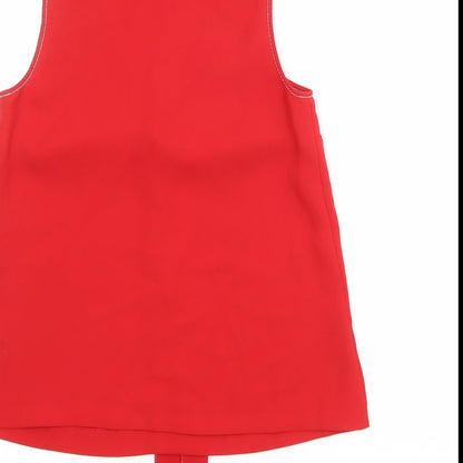 Womens UK Size 6 Marks and Spencer Red Basic Blouse