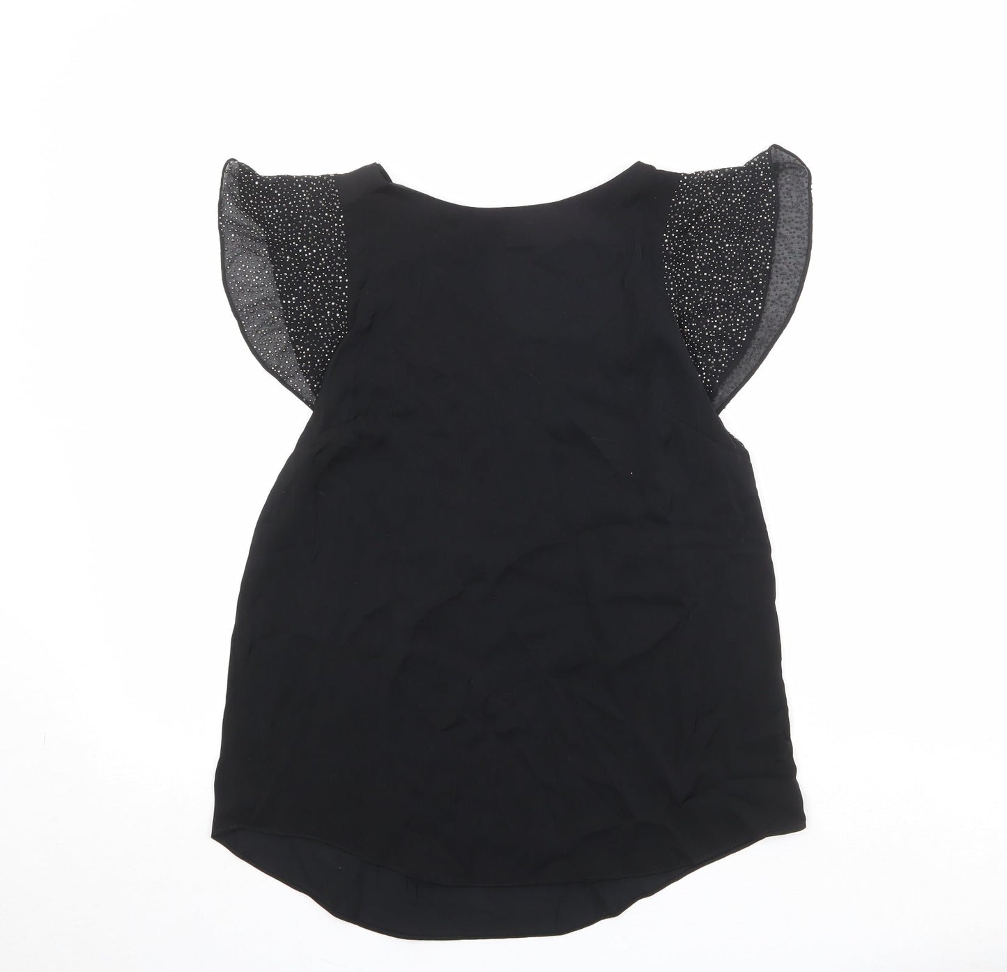 Womens UK Size 10 Oasis Black Basic Blouse
