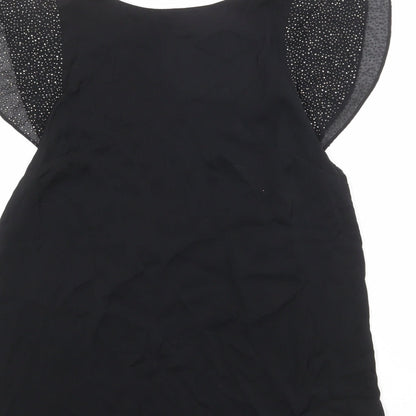 Womens UK Size 10 Oasis Black Basic Blouse