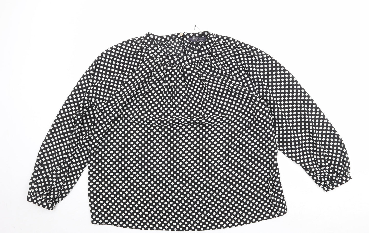 Womens UK Size 12 Marks and Spencer Black Basic Blouse