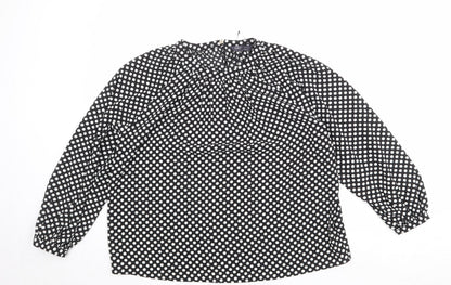 Womens UK Size 12 Marks and Spencer Black Basic Blouse