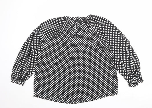 Womens UK Size 12 Marks and Spencer Black Basic Blouse