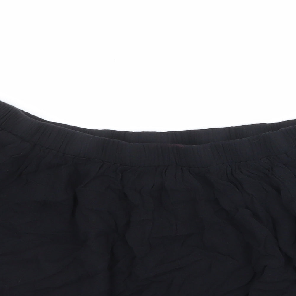Womens UK Size 14 Select Black Cropped Blouse