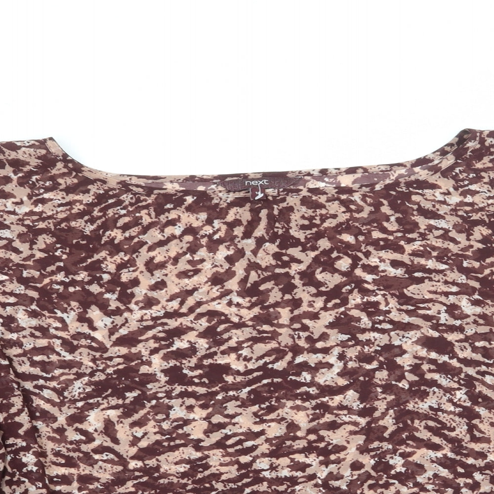 Womens UK Size 14 NEXT Brown Basic Blouse