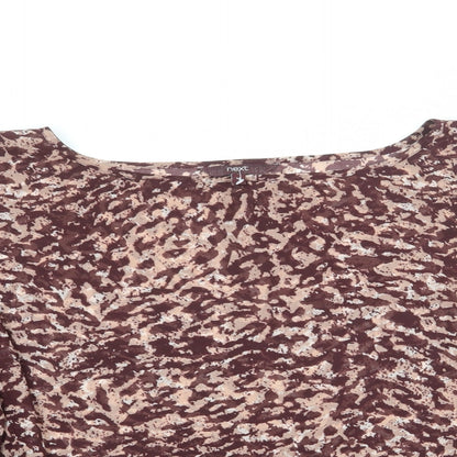 Womens UK Size 14 NEXT Brown Basic Blouse