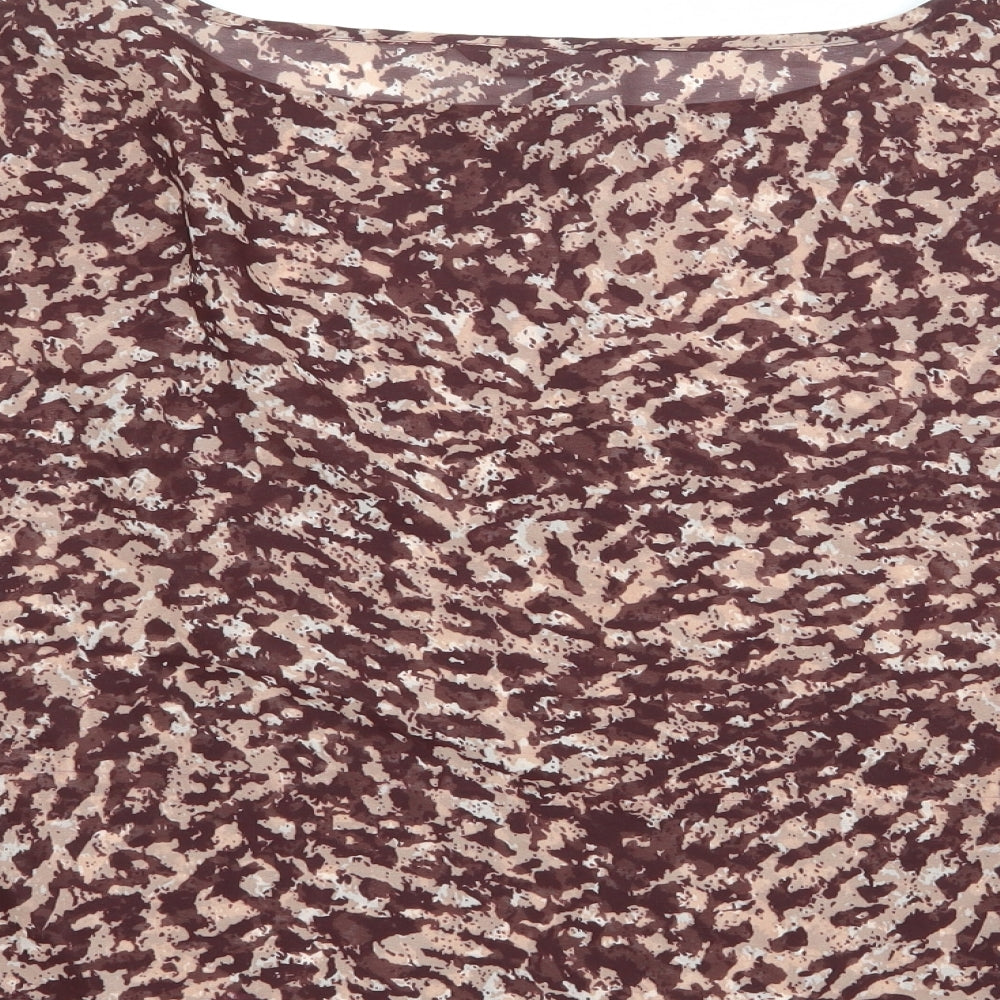Womens UK Size 14 NEXT Brown Basic Blouse