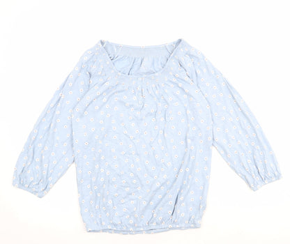 Womens UK Size 8 M&Co Blue Basic Blouse