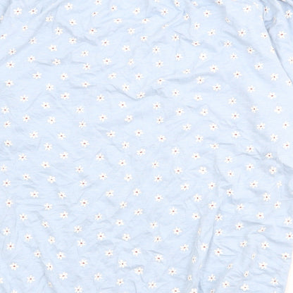 Womens UK Size 8 M&Co Blue Basic Blouse