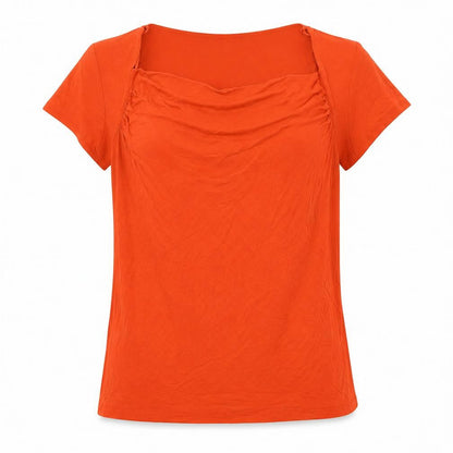 Womens UK Size 10 BHS Red Basic T-Shirt