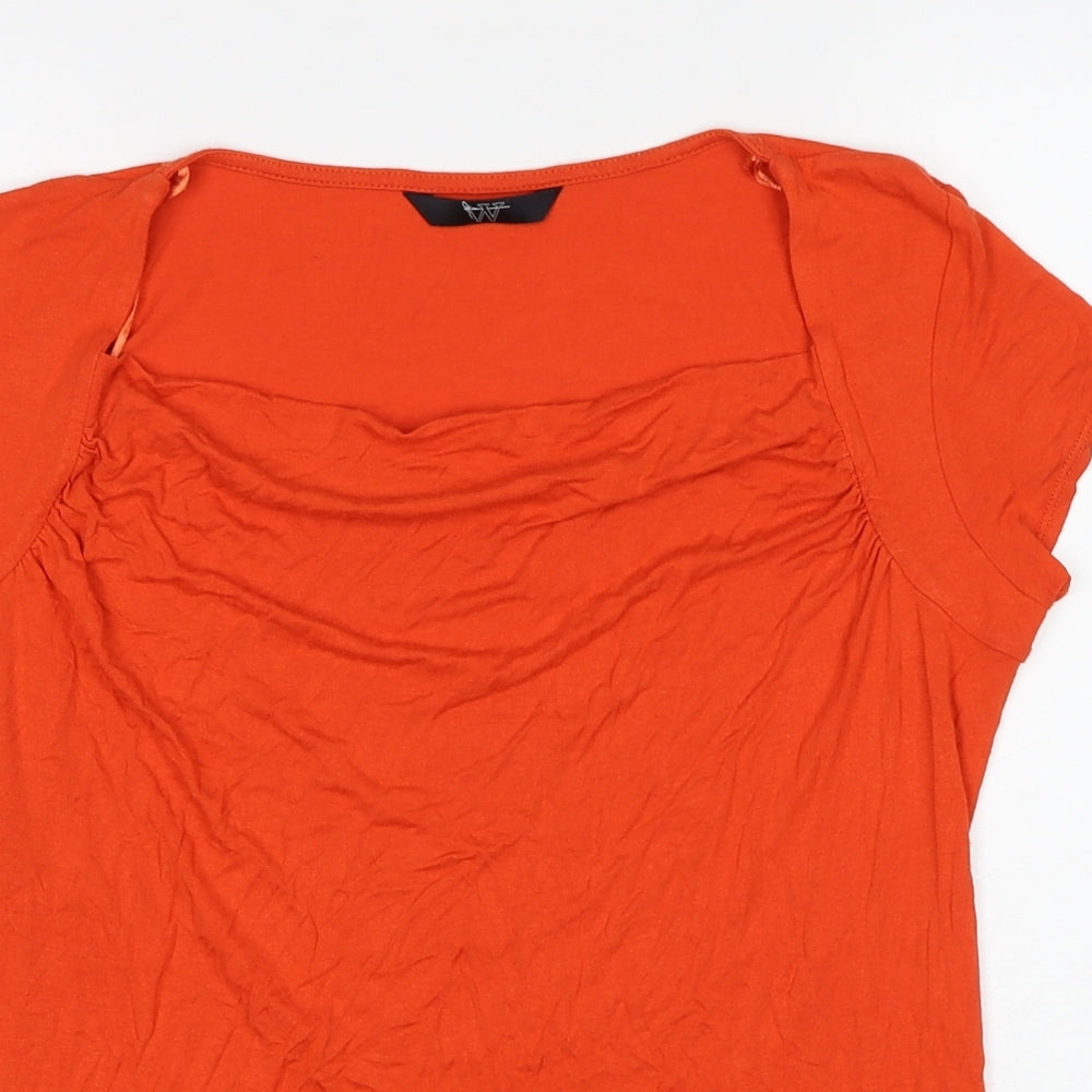 Womens UK Size 10 BHS Red Basic T-Shirt