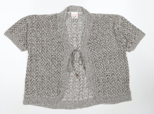 Gazelle Womens Beige V-Neck Polyester Pullover Jumper Size 2XL