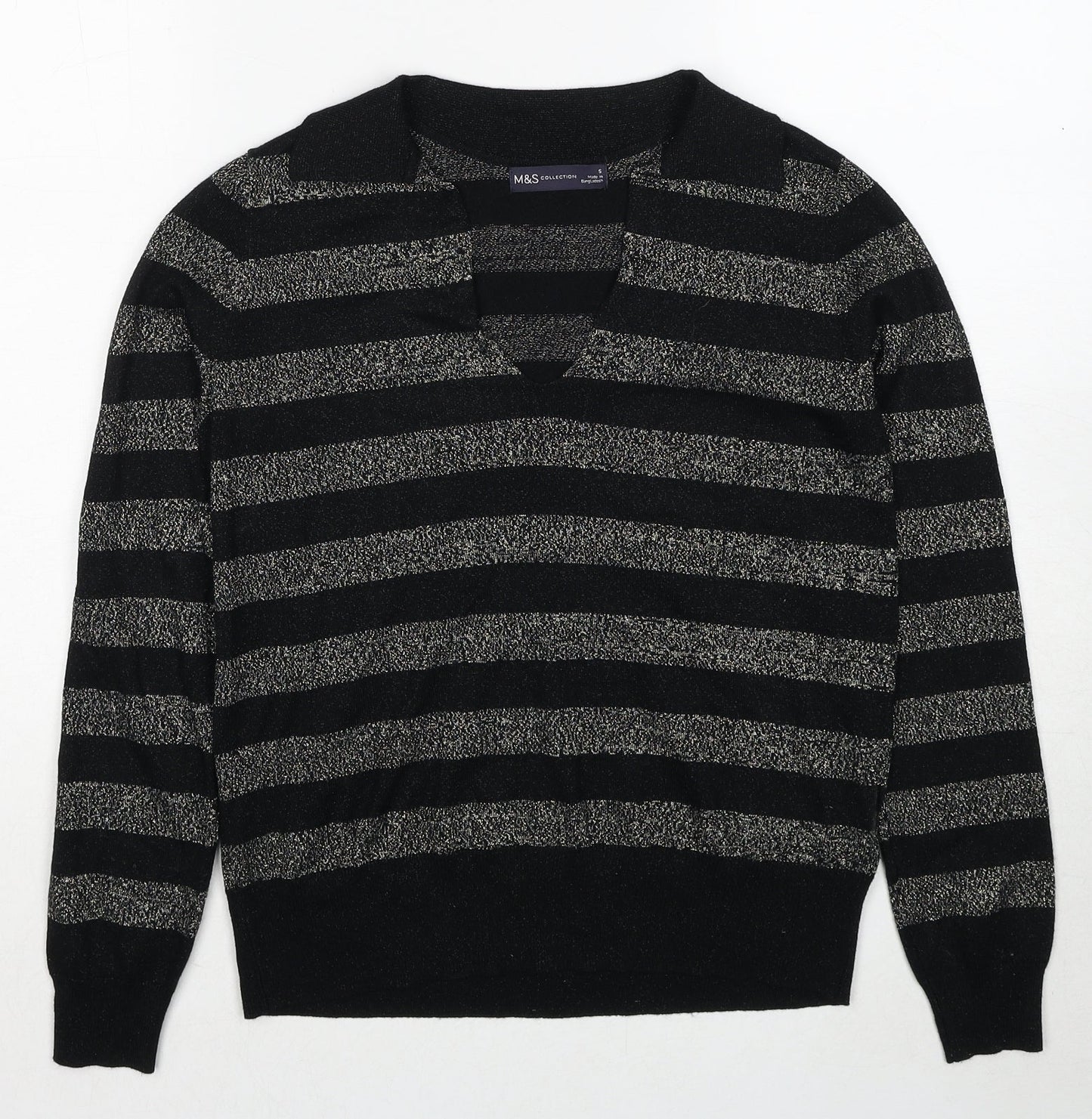 Womens UK Size S Marks and Spencer Black Pullover Jumper