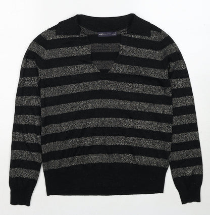 Womens UK Size S Marks and Spencer Black Pullover Jumper