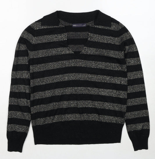 Womens UK Size S Marks and Spencer Black Pullover Jumper