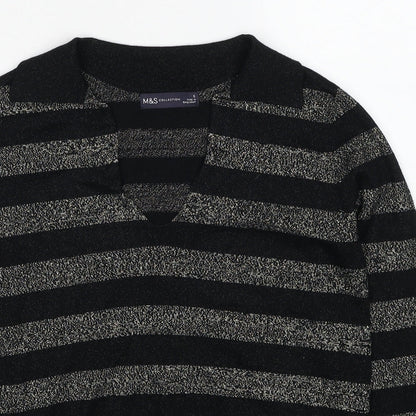 Womens UK Size S Marks and Spencer Black Pullover Jumper