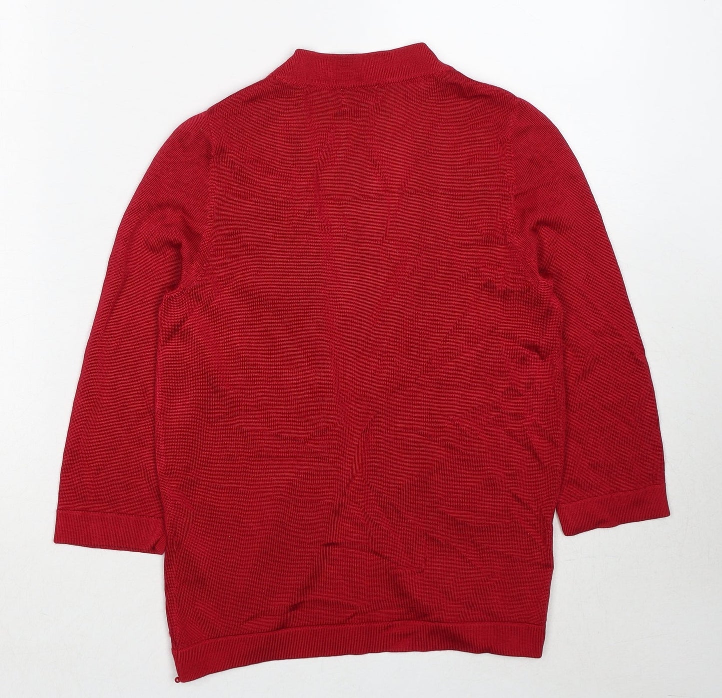 Womens UK Size 8 Minuet Red Cardigan Jumper