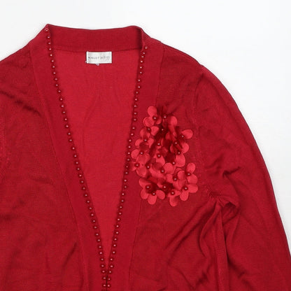 Womens UK Size 8 Minuet Red Cardigan Jumper