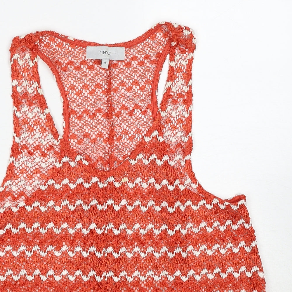 Womens UK Size 10 NEXT Red Basic Tank